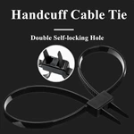 Heavy Duty Double Loop Hand Cuff Lock Nylon Cable Ties 12x900mm