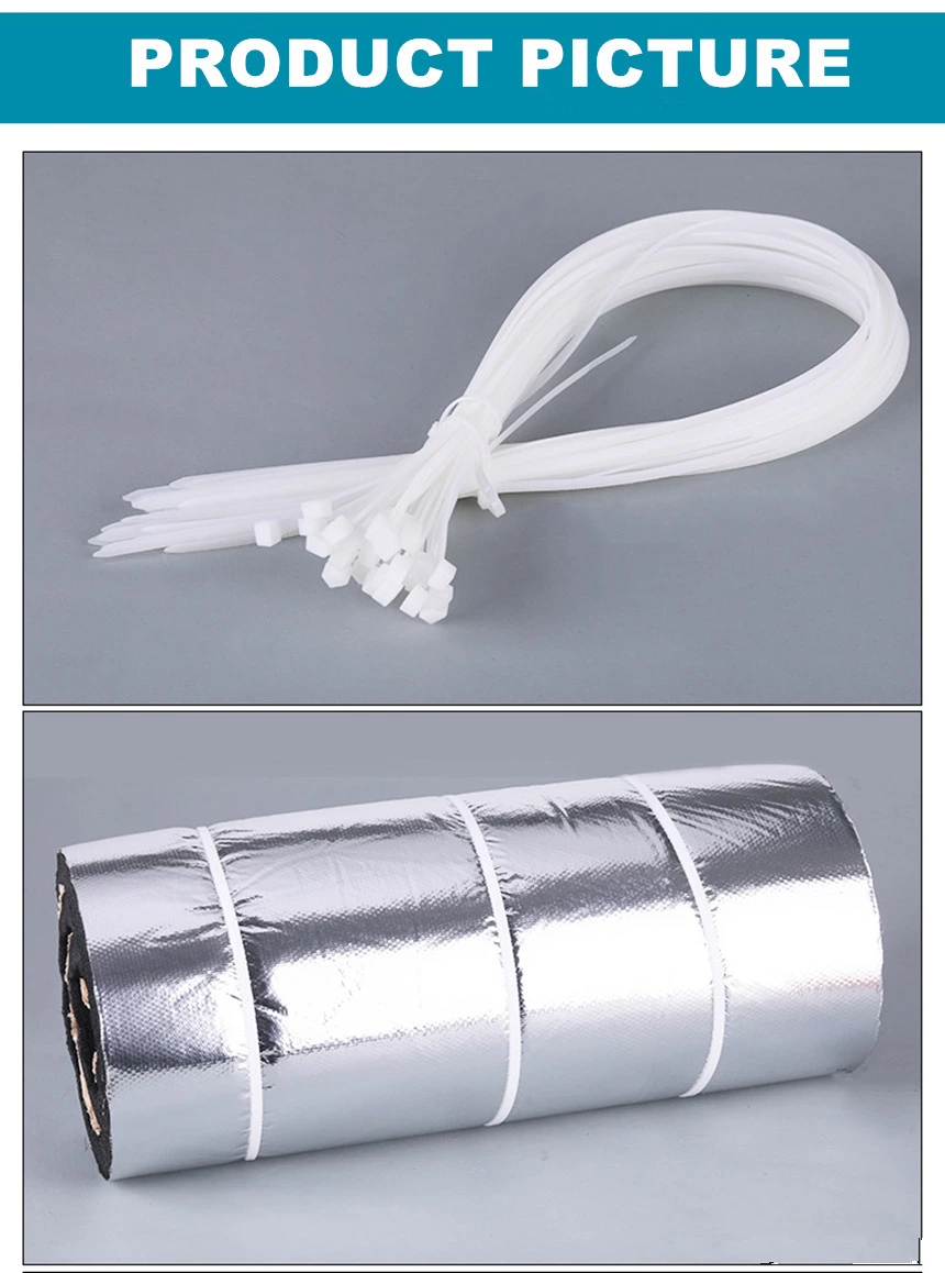 HVAC Water Pipe Soundproof Cotton Nylon Cable Tie Wraps Plastic Zip Ties Straps