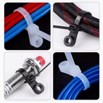 Nylon66 Plastic Screw/Nail Hole Mountable Head Wire Tie Cable Zip Ties 7.6x380mm