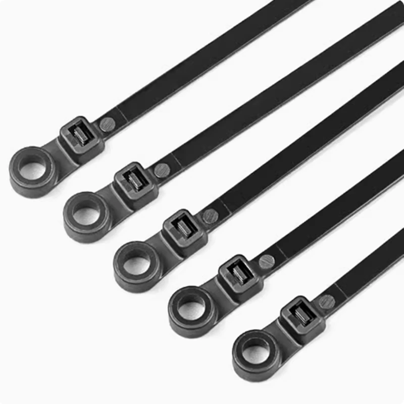 Mount Head Screw Nail Hole Nylon Cable Zip Ties