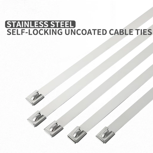 Ball Self Locking Plastic Coated 304 Stainless Steel Metal Wire Zip Cable Ties