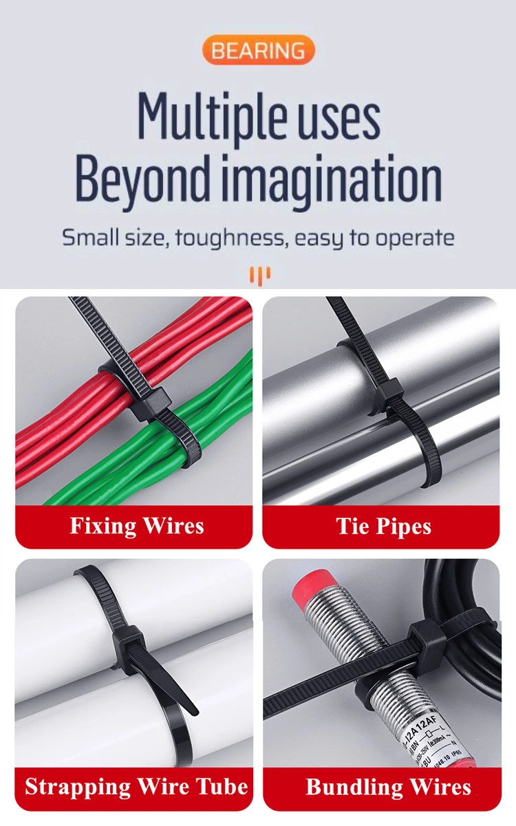 Double Self Locking Head Nylon Cable Zip Ties