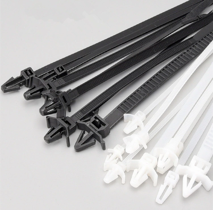 PA66 Self Locking Automobile Vehicles Push Mount Wire Tie Nylon Zip Cable Ties