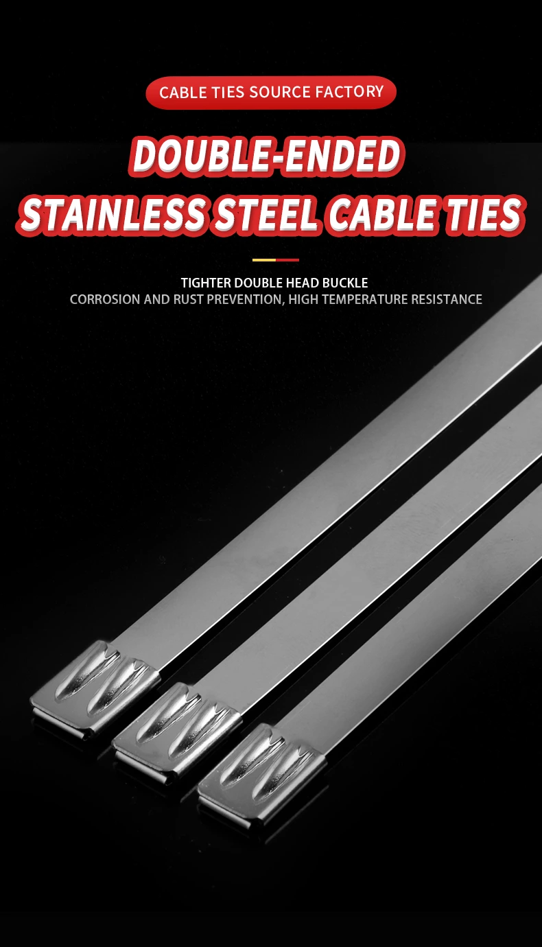 Heavy Duty Double-ended Stainless Steel Cable Tie Zip Ties