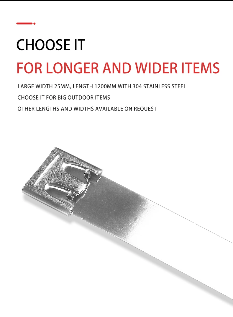 Heavy Duty Double-ended Stainless Steel Cable Tie Zip Ties