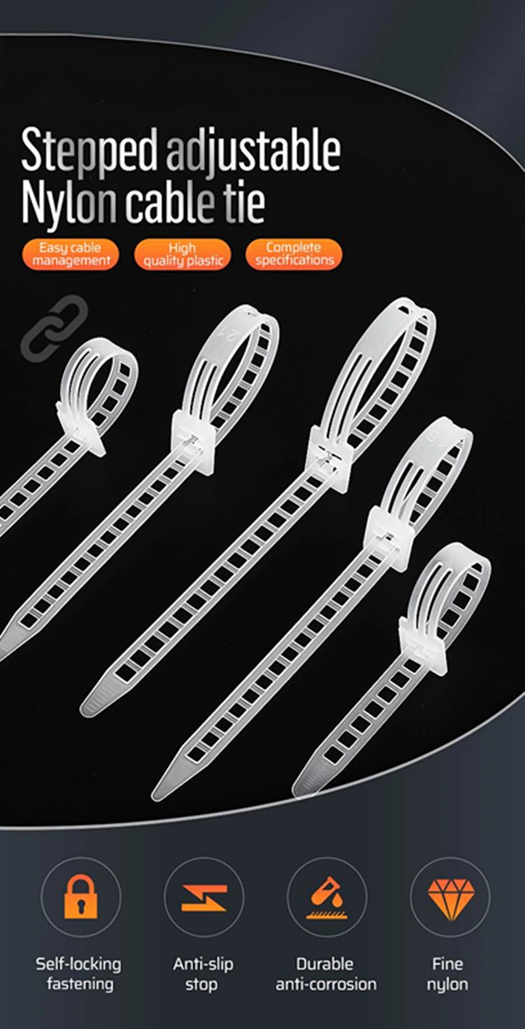 Ladder Type Trapping Wires Tube Fix Plastic Zip Cable Ties