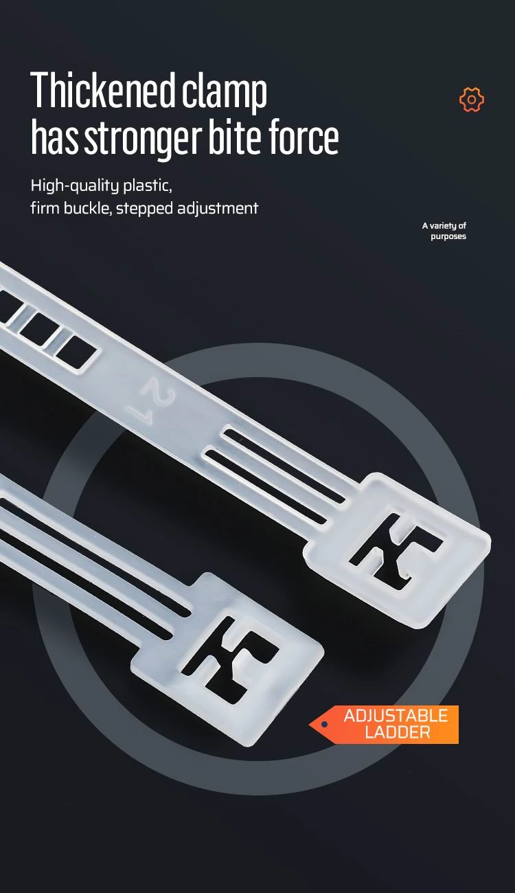 Releasable Ladder Fixing Wire Tie Nylon Zip Cable Ties