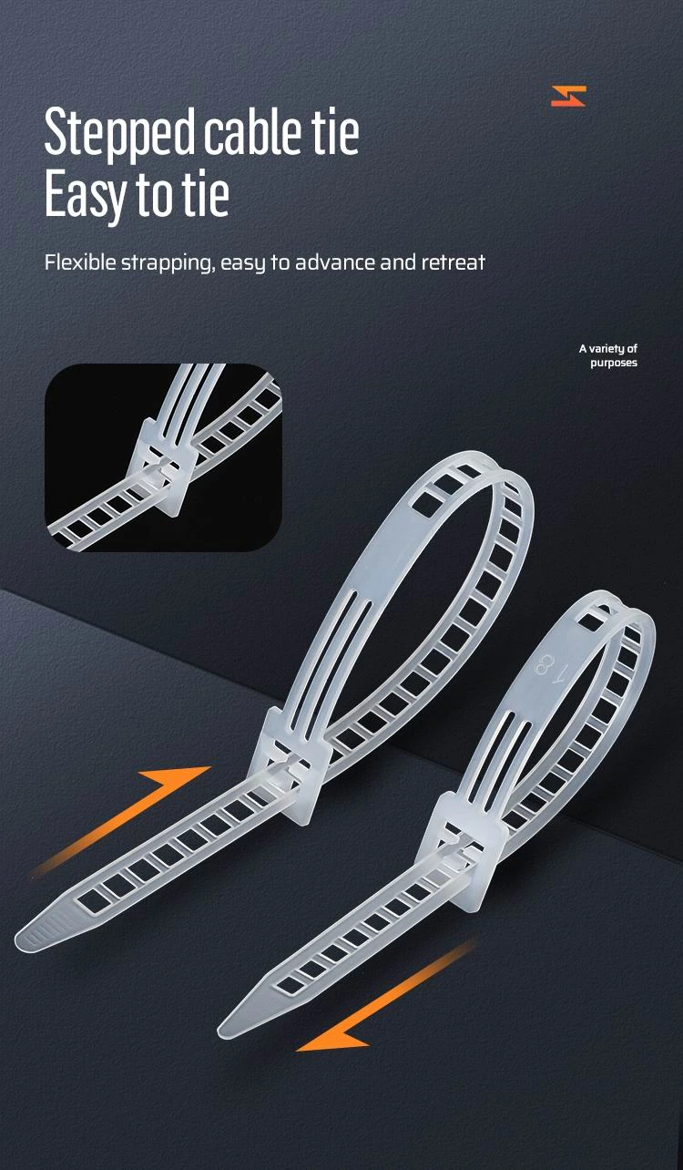 Releasable Ladder Fixing Wire Tie Nylon Zip Cable Ties