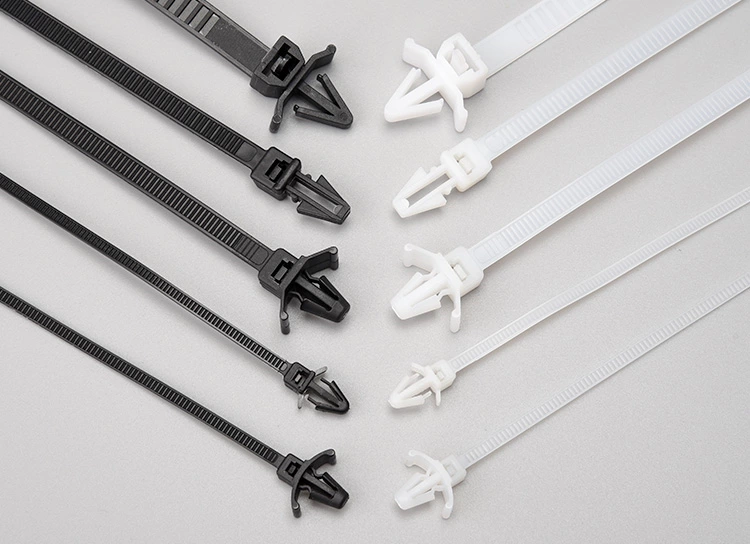 Manufacture Self Locking Plastic Push Mount Head Tie Nylon Cable Zip Ties