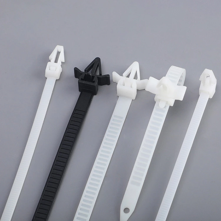 Manufacture Self Locking Plastic Push Mount Head Tie Nylon Cable Zip Ties