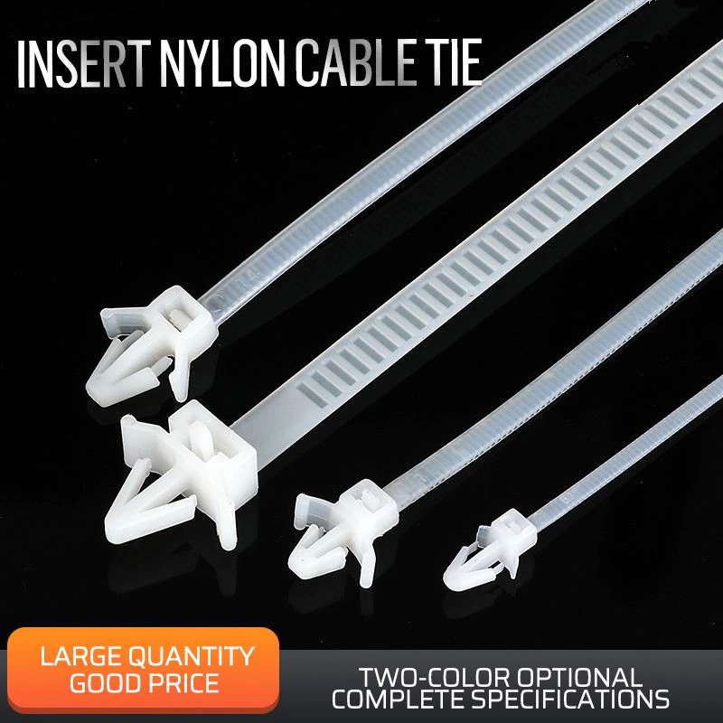 Manufacture Self Locking Plastic Push Mount Head Tie Nylon Cable Zip Ties