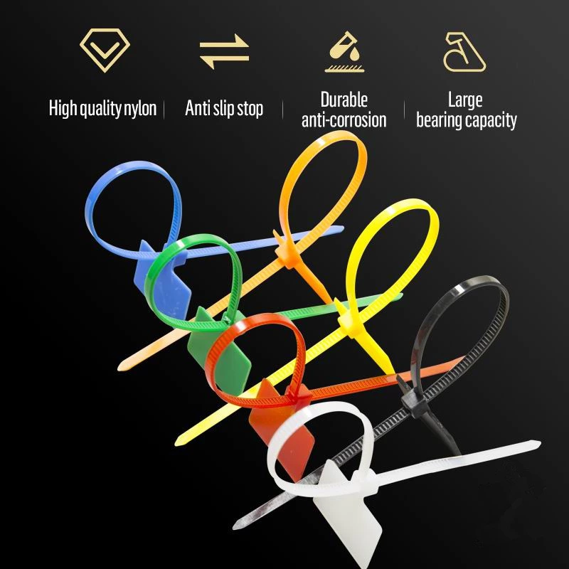 Coloful Nylon Cable Marker Zip Ties Tags