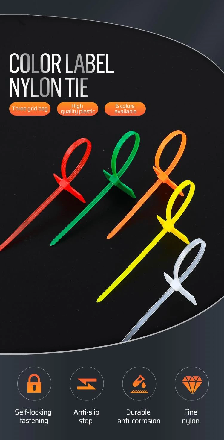 Coloful Nylon Cable Marker Zip Ties Tags