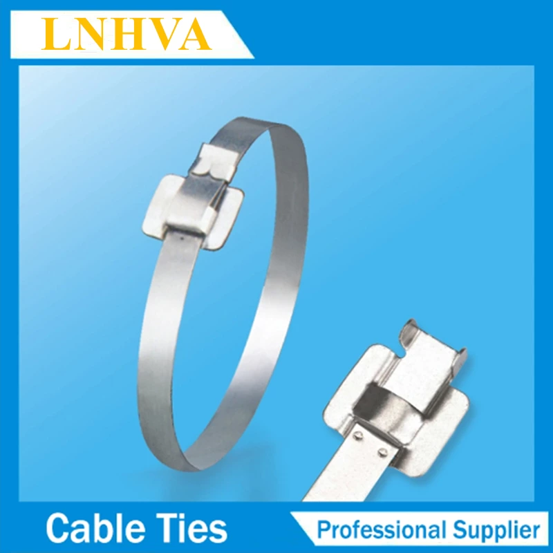 Reusable Sprayed Epoxy Coated Metal Stainless Steel Zip Cable Ties