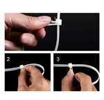 7.2x400mm Releasable Nylon Cable Zip Tie Plastic Cable Tie