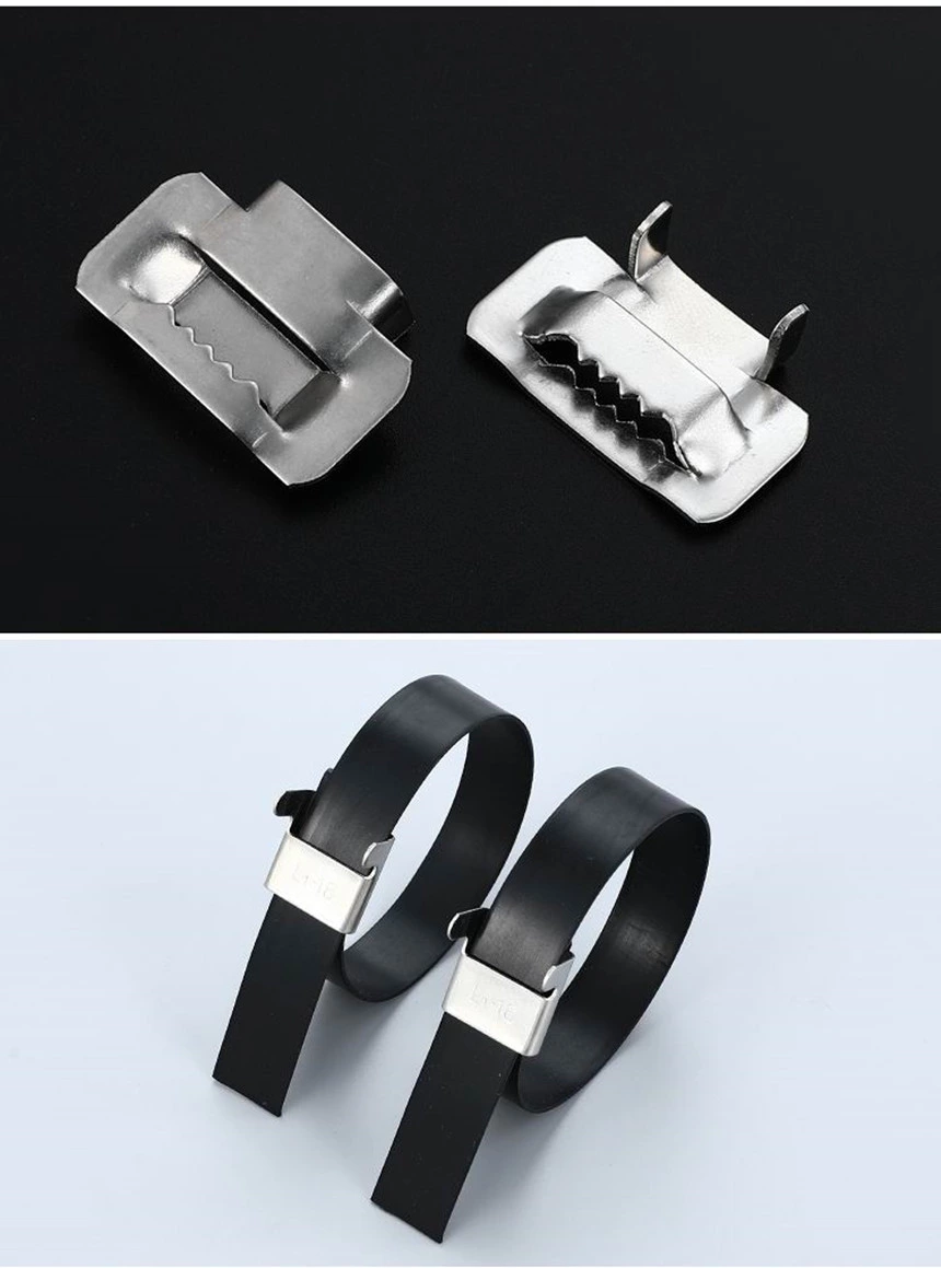 Releasable/Reusable Metal Stainless Steel Zip Cable Ties Buckles