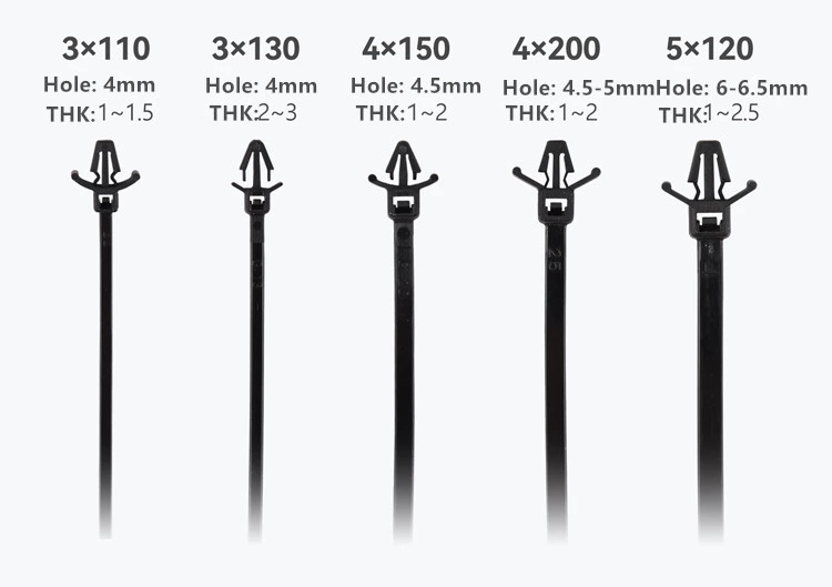 Push Mount Wire Tie Nylon Zip Cable Ties