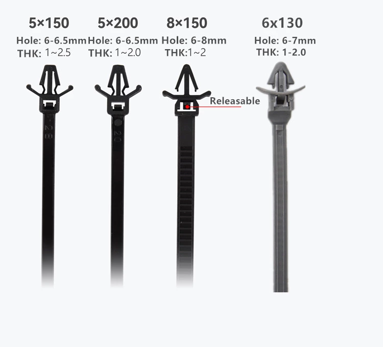 Push Mount Wire Tie Nylon Zip Cable Ties