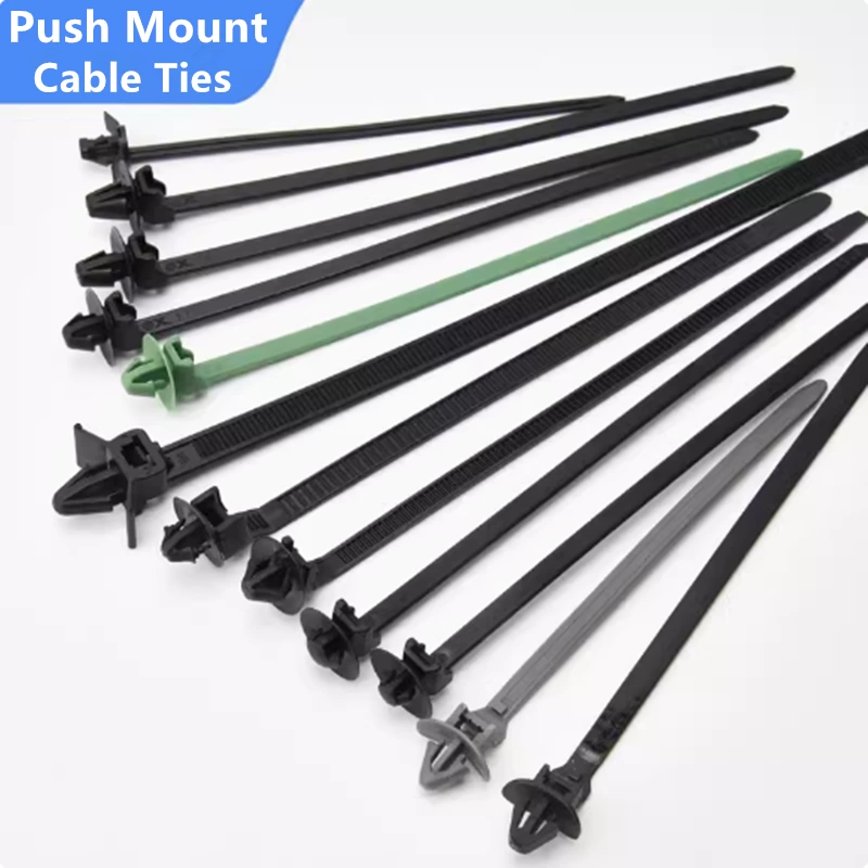 Self Locking Type Pushing Mounts Ties Cable Zip Ties