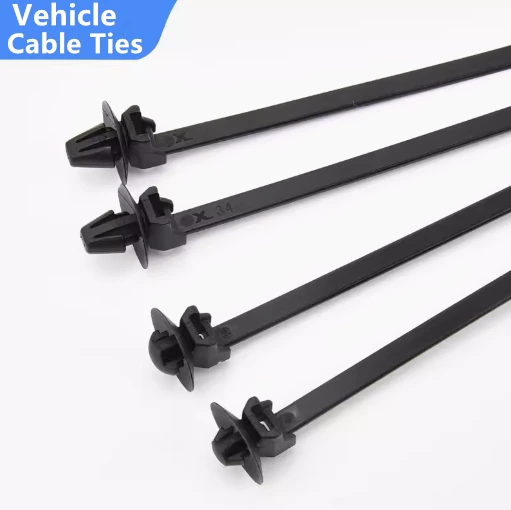 Automobile Plastic Push Mount Round Head Tie Nylon Cable Zip Ties