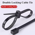 Double Locking Hole Plastic Zip Tie Nylon Cable Ties 5*200mm