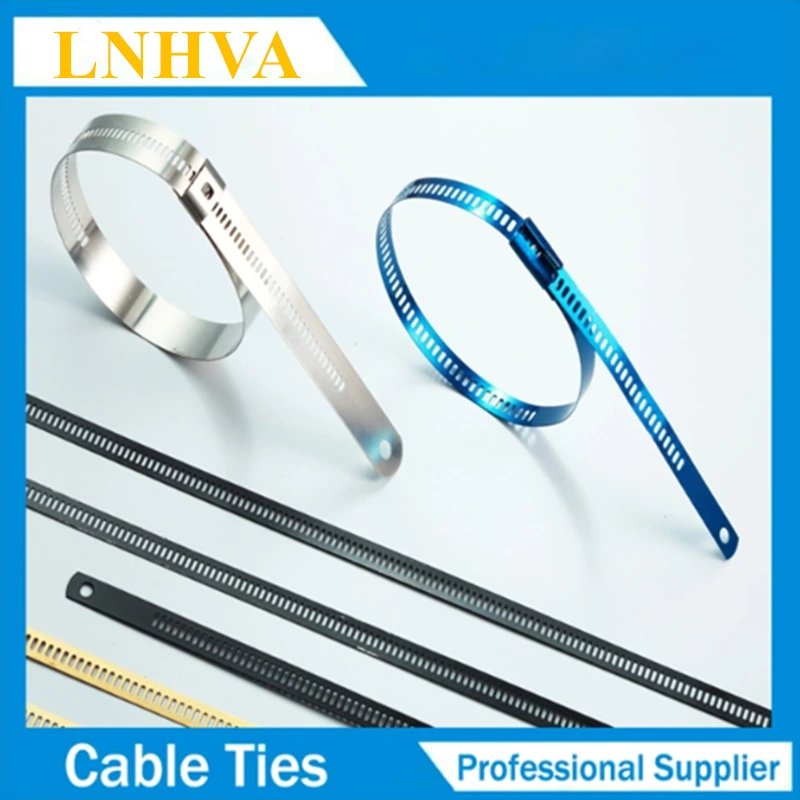 Metal Releasable Stainless Steel Zip Cable Ties With Buckle