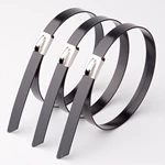 Plastic Sprayed Black Stainless Steel Metal Wire Zip Cable Ties