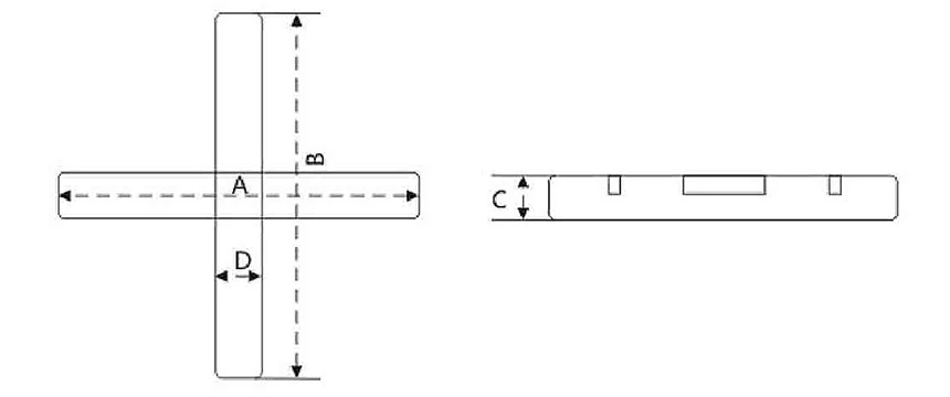 20mm Length Ceramic Tile Leveling System Cross Spacer