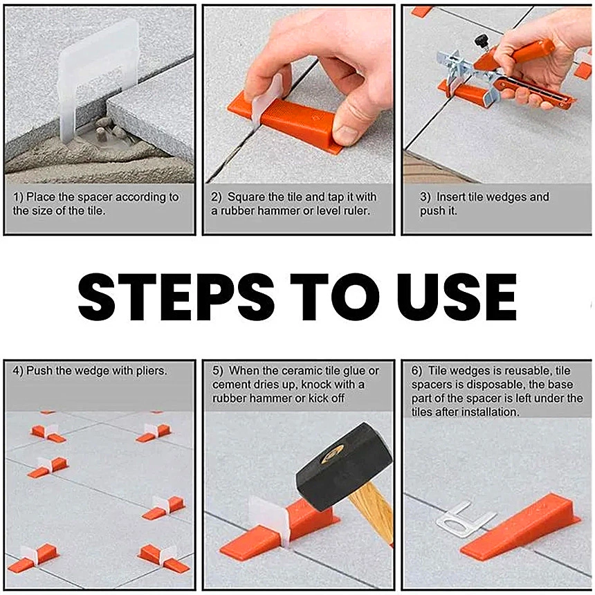 Tile Leveling System Leveler Spacer Clips