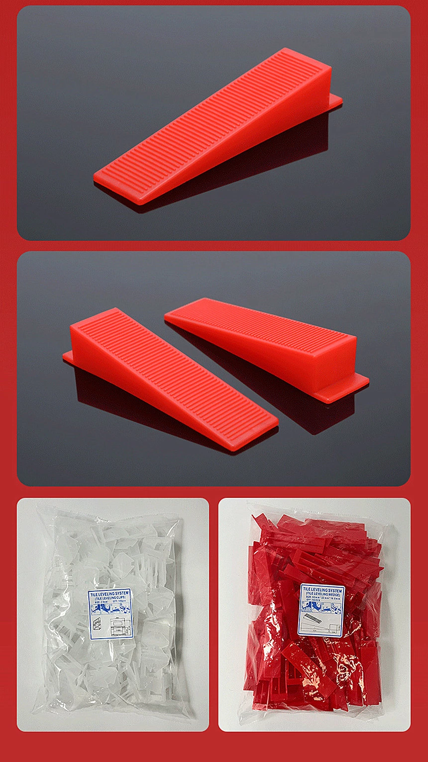 Colorful Tile Leveling Tools Wedges