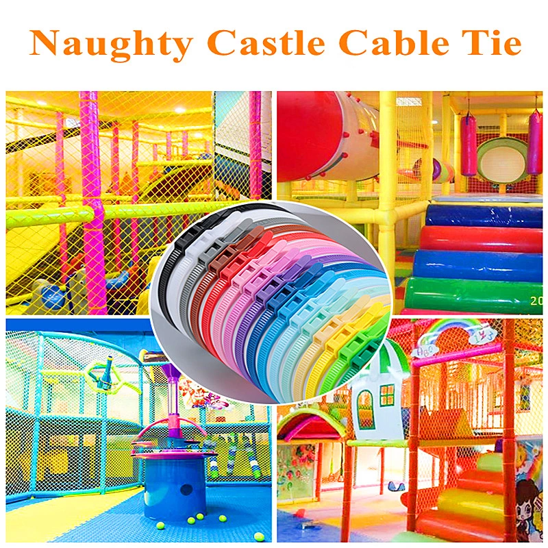 8x350mm Naughty Castle Plastic Zip Ties Fixing Children Playground Sponge Sheath