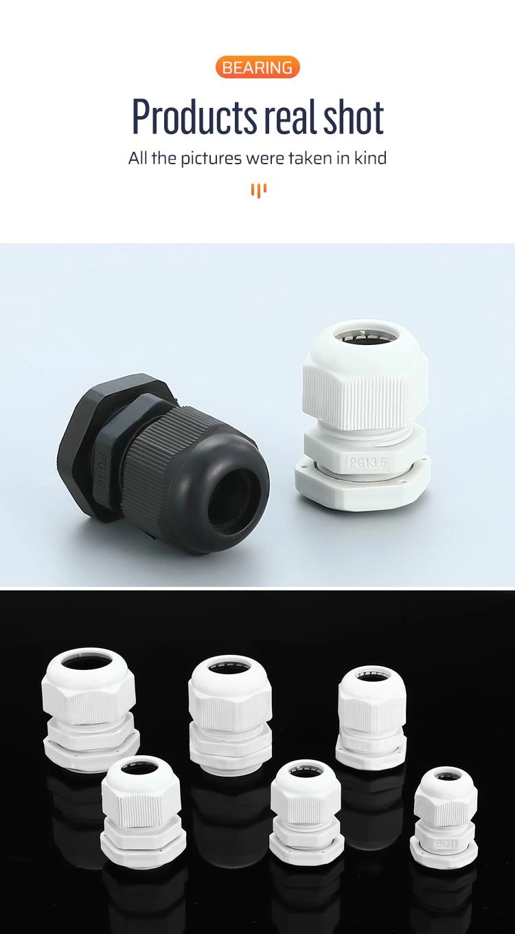 IP68 Pg M Mg Waterproof Connector Joint Nylon Cable Glands