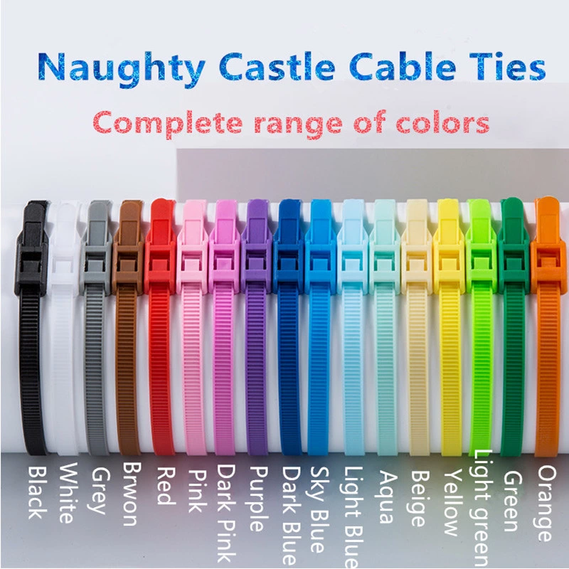 8x400mm Children Naughty Castle Playground Plastic Zip Ties Bundle Sponge Sheath