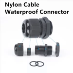 Pg9 Nylon Cable Glands Waterproof Plastic Grey Wire Protector Joints