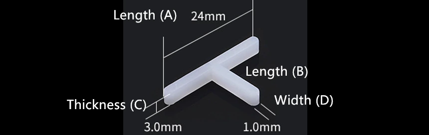 T Type Ceramic Tile Leveling System Cross Spacer