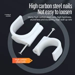 Double Steel Nails Cable Clips