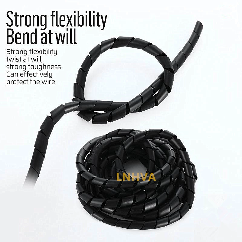 Black Spiral Wrapping Band Hose Shealth