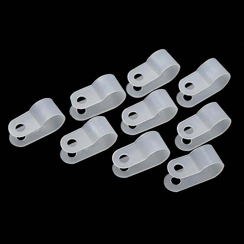 Plastic R-type Nylon Cable Clamps