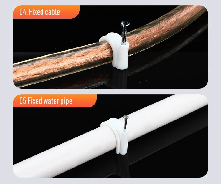 Electrical Wire Clips With Nail Cable Management