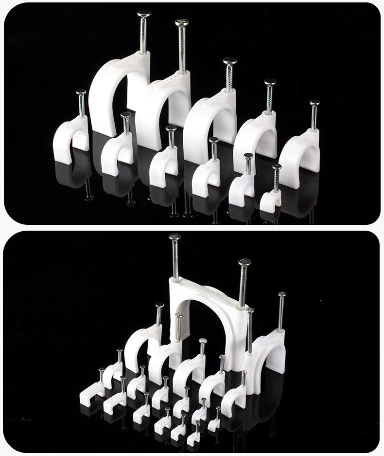 Electrical Wire Clips With Nail Cable Management