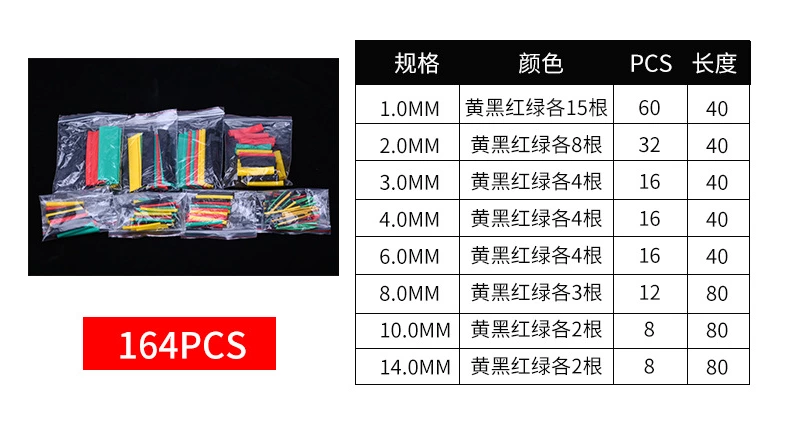 High Quality Colorful Customzied PE Heat Shrinkable Tubes 1mm - 180mm